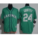 Men's Seattle Mariners #24 Ken Griffey Jr. Teal Green 2017 Spring Training Stitched MLB Majestic Cool Base Jersey