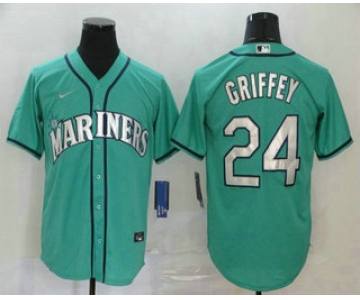 Men's Seattle Mariners #24 Ken Griffey Jr. Teal Green Stitched MLB Cool Base Nike Jersey