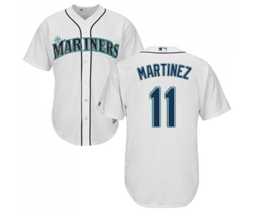 Youth Mariners #11 Edgar Martinez White Cool Base Stitched Baseball Jersey