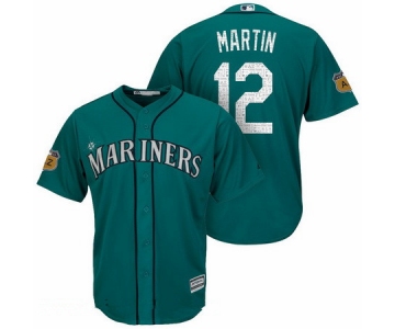 Men's Seattle Mariners #12 Leonys Martin Teal Green 2017 Spring Training Stitched MLB Majestic Cool Base Jersey