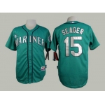 Men's Seattle Mariners #15 Kyle Seager Green Jersey