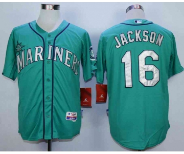 Men's Seattle Mariners #16 Austin Jackson Green Cool Base Jersey