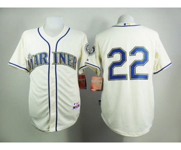 Men's Seattle Mariners #22 Robinson Cano Cream Jersey