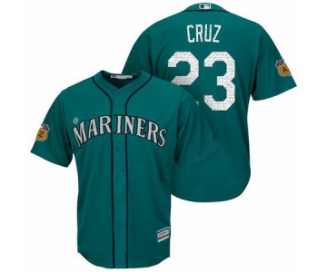 Men's Seattle Mariners #23 Nelson Cruz Teal Green 2017 Spring Training Stitched MLB Majestic Cool Base Jersey