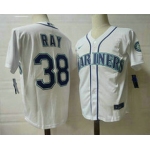 Men's Seattle Mariners #38 Robbie Ray White Stitched MLB Flex Base Nike Jersey