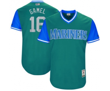 Men's Seattle Mariners Ben Gamel Gamel Majestic Aqua 2017 Players Weekend Authentic Jersey