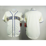 Men's Seattle Mariners Customized 2015 Cream Jersey