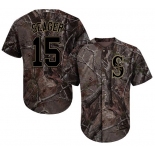 Seattle Mariners #15 Kyle Seager Camo Realtree Collection Cool Base Stitched MLB Jersey