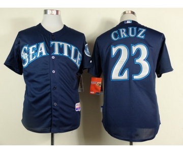 Seattle Mariners #23 Nelson Cruz 2014 Navy Blue Jersey