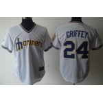 Seattle Mariners #24 Ken Griffey 1979 White Pullover Jersey