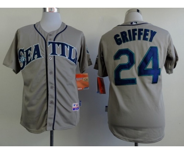 Seattle Mariners #24 Ken Griffey Gray Jersey