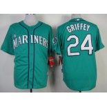 Seattle Mariners #24 Ken Griffey Green Jersey