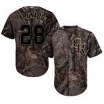 Colorado Rockies #28 Nolan Arenado Camo Realtree Collection Cool Base Stitched MLB Jersey