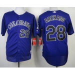 Colorado Rockies #28 Nolan Arenado Purple Jersey