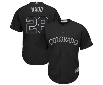 Men's Colorado Rockies 28 Nolan Arenado Nado Black 2019 Players' Weekend Player Jersey