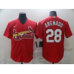 Men's St. Louis Cardinals #28 Nolan Arenado Red Stitched MLB Cool Base Nike Jersey