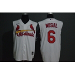 Men's St. Louis Cardinals #6 Stan Musial White 2020 Cool and Refreshing Sleeveless Fan Stitched MLB Nike Jersey