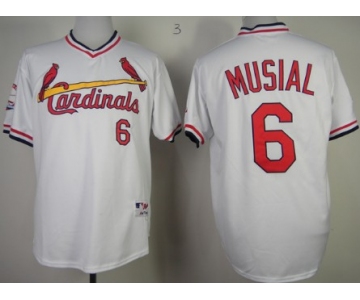 St. Louis Cardinals #6 Stan Musial 1982 White Pullover Jersey