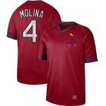 Cardinals #4 Yadier Molina Red Authentic Cooperstown Collection Stitched Baseball Jersey