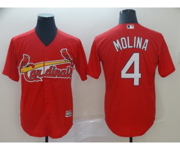 Men's St. Louis Cardinals 4 Yadier Molina Red Cool Base Jersey