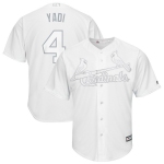 Men's St. Louis Cardinals 4 Yadier Molina Yadi White 2019 Players' Weekend Player Jersey