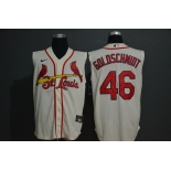 Men's St. Louis Cardinals #46 Paul Goldschmidt Cream 2020 Cool and Refreshing Sleeveless Fan Stitched MLB Nike Jersey