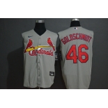 Men's St. Louis Cardinals #46 Paul Goldschmidt Grey 2020 Cool and Refreshing Sleeveless Fan Stitched MLB Nike Jersey