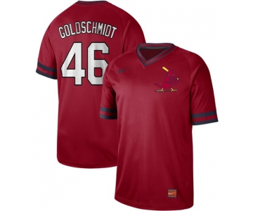 Men's St. Louis Cardinals #46 Paul Goldschmidt Red Authentic Cooperstown Collection Stitched Baseball Jersey