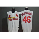 Men's St. Louis Cardinals #46 Paul Goldschmidt White 2020 Cool and Refreshing Sleeveless Fan Stitched MLB Nike Jersey