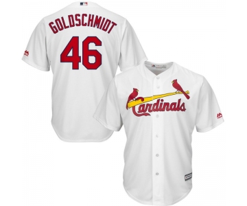 Men's St. Louis Cardinals 46 Paul Goldschmidt White Cool Base Jersey