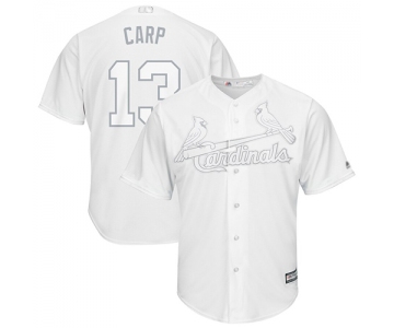 Cardinals #13 Matt Carpenter White Carp Players Weekend Cool Base Stitched Baseball Jersey