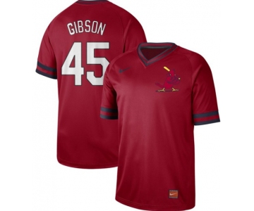 Cardinals #45 Bob Gibson Red Authentic Cooperstown Collection Stitched Baseball Jersey