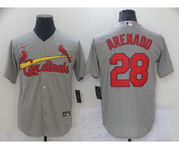 Men St.Louis Cardinals 28 Arenado Grey Game 2021 Nike MLB Jersey