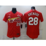 Men St.Louis Cardinals 28 Arenado Red Elite Nike MLB Jerseys