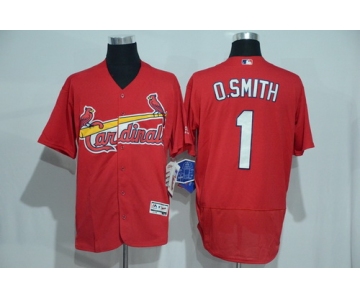 Men's St. Louis Cardinals #1 Ozzie Smith Retired Red 2016 Flexbase Majestic Baseball Jersey