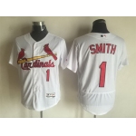 Men's St. Louis Cardinals #1 Ozzie Smith Retired White 2016 Flexbase Majestic Baseball Jersey
