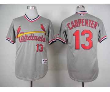 Men's St. Louis Cardinals #13 Matt Carpenter 1978 Gray Pullover Jersey