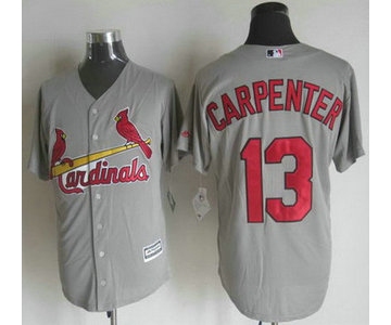 Men's St. Louis Cardinals #13 Matt Carpenter Away Gray 2015 MLB Cool Base Jersey