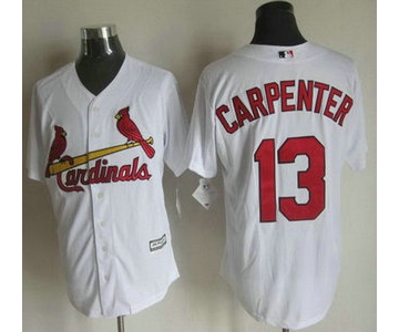Men's St. Louis Cardinals #13 Matt Carpenter Home White 2015 MLB Cool Base Jersey