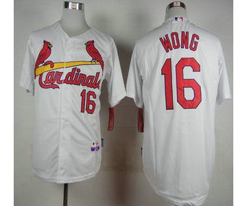 Men's St. Louis Cardinals #16 Kolten Wong White Jersey