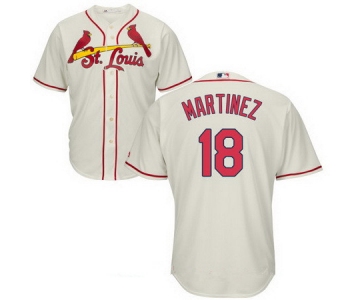 Men's St. Louis Cardinals #18 Carlos Martinez Cream Stitched MLB Majestic Cool Base Jersey