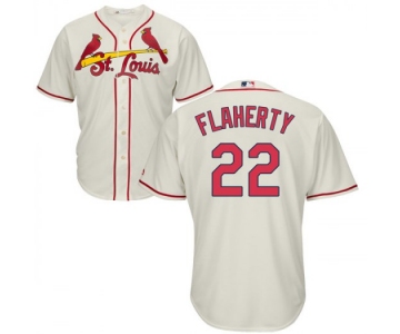 Men's St. Louis Cardinals #22 Jack Flaherty Cream Cool Base Alternate Jersey