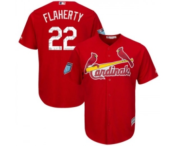 Men's St. Louis Cardinals #22 Jack Flaherty Scarlet Cool Base 2018 Spring Training Jersey