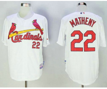 Men's St. Louis Cardinals #22 Mike Matheny White Cool Base Stitched MLB Jersey