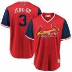 Men's St. Louis Cardinals 3 Jedd Gyorko Jerk-Oh Majestic Red 2018 Players' Weekend Cool Base Jersey