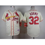 Men's St. Louis Cardinals #32 Matt Adams Cream Jersey