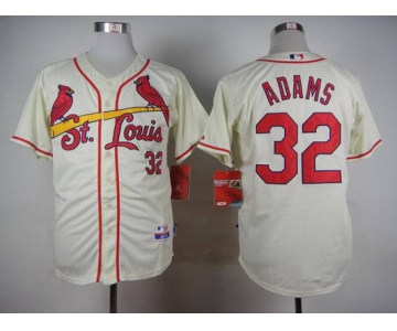 Men's St. Louis Cardinals #32 Matt Adams Cream Jersey