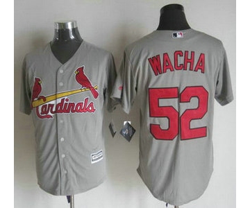 Men's St. Louis Cardinals #52 Michael Wacha Away Gray 2015 MLB Cool Base Jersey