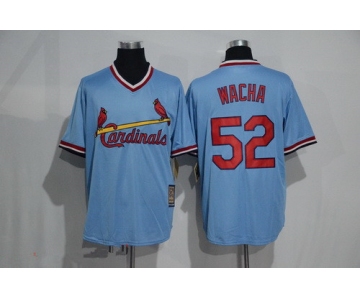 Men's St. Louis Cardinals #52 Michael Wacha Light Blue Majestic Cool Base Cooperstown Collection Player Jersey