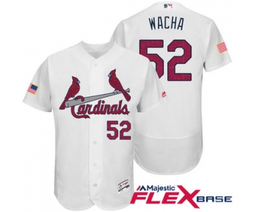 Men's St. Louis Cardinals #52 Michael Wacha White Stars & Stripes Fashion Independence Day Stitched MLB Majestic Flex Base Jersey